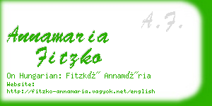 annamaria fitzko business card